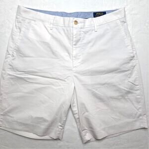 Polo Ralph Lauren Stretch Classic Fit Shorts Mens Size 33 White Khaki Dress Golf